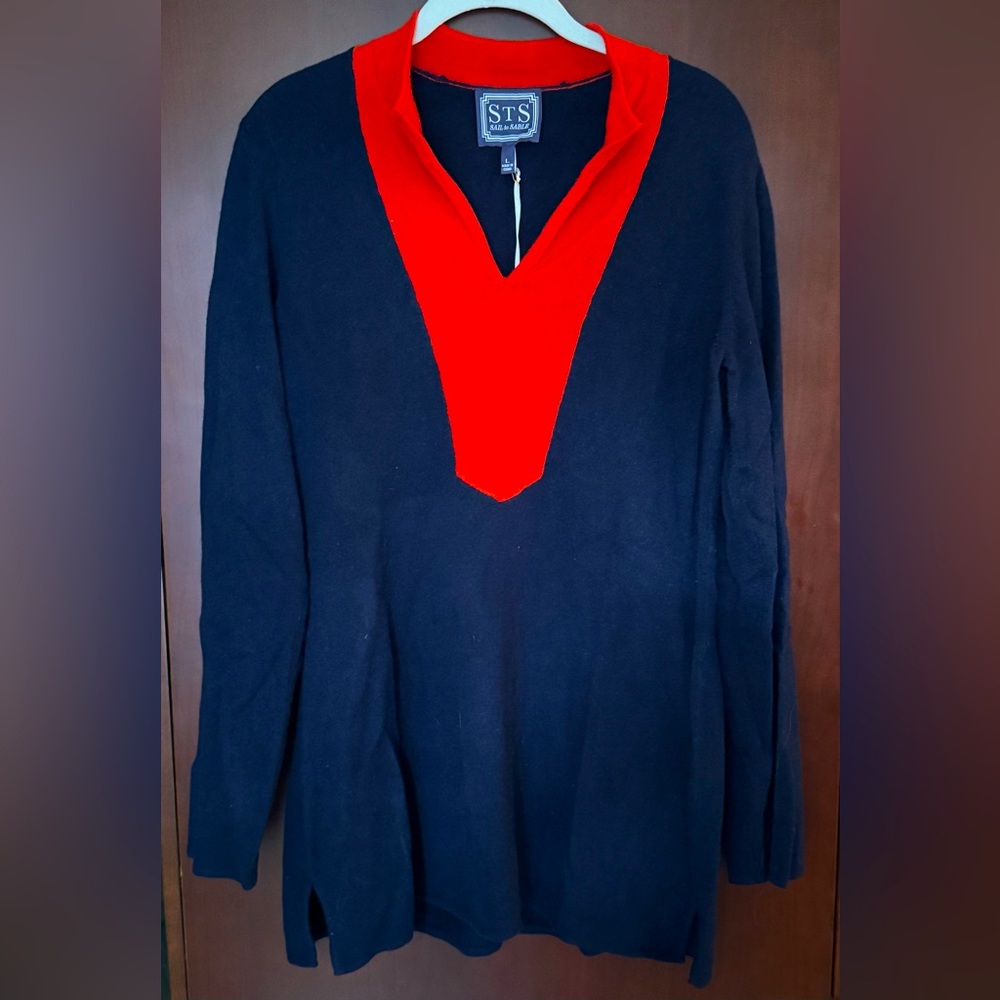 NWT Sail to Sable Cashmere Tunic Sweater L